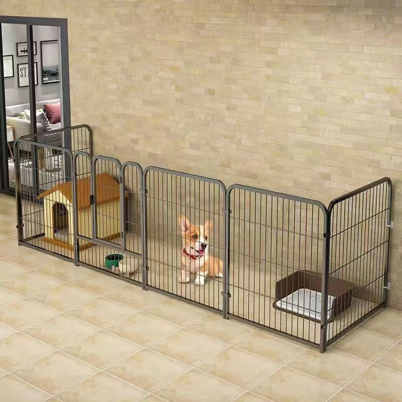 狗狗围栏自由组合狗笼子中型犬大型犬超大不锈钢带加高区家用厕所