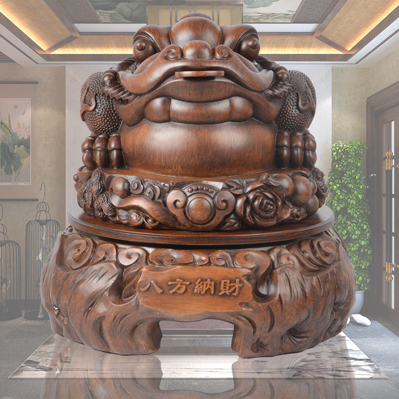 金蟾摆件 三足金蝉特大号蟾蜍家居装饰品乔迁树脂工艺品摆件