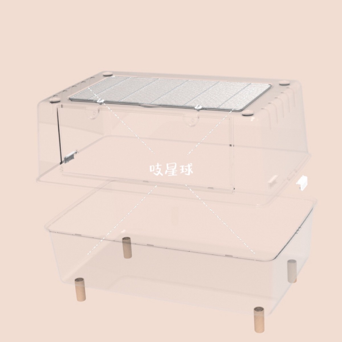 75笼星空透明仓鼠笼70金丝熊别墅62芦丁鸡饲养箱大号亚克力笼子