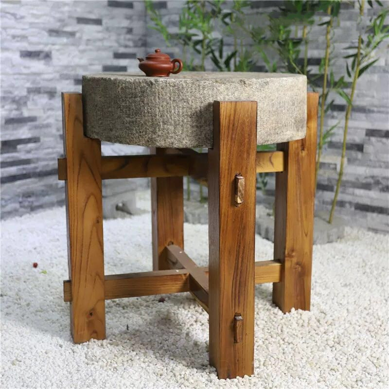 热销老旧石槽鱼缸鱼池石头水缸养鱼花盆庭院石磨青石景观流水摆件