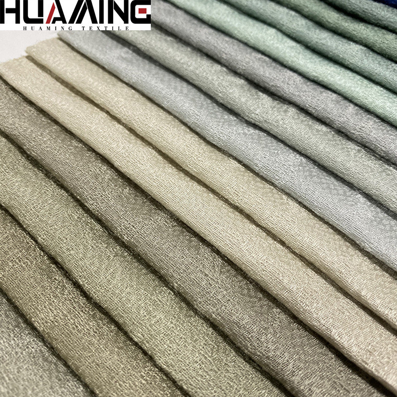 色织大点高精密提花棉麻子暗纹现代面料时装抱枕沙发窗帘面料