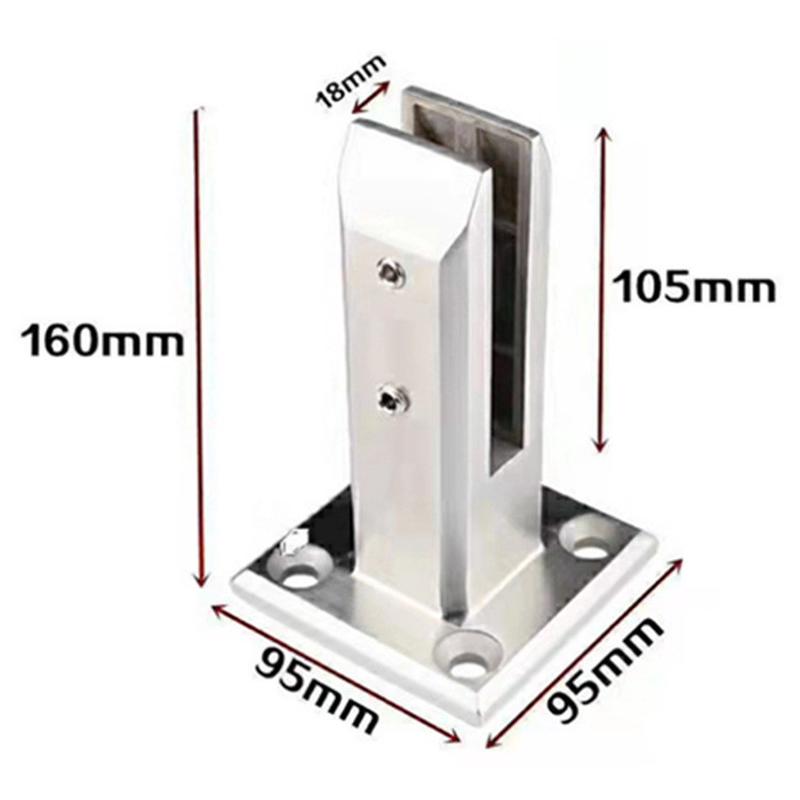 热销厂销泳池方形玻璃夹玻璃夹玻璃夹304不锈钢泳池脚栏杆泳池落
