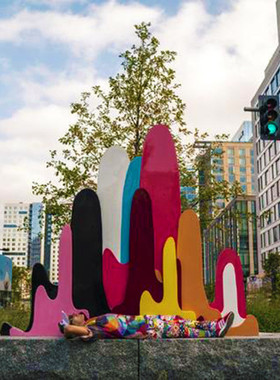 户外大型雕塑不锈钢厂家几何块面飞鸟雕塑定制园林景观落地大摆件