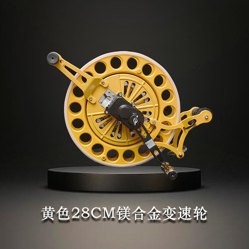 高档胜利风筝线轮四挡变速轮镁合金大型风筝大人专用防刹车倒转