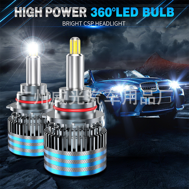 汽车led大灯360度发光解码H4高亮G20前照灯灯泡改装汽车车