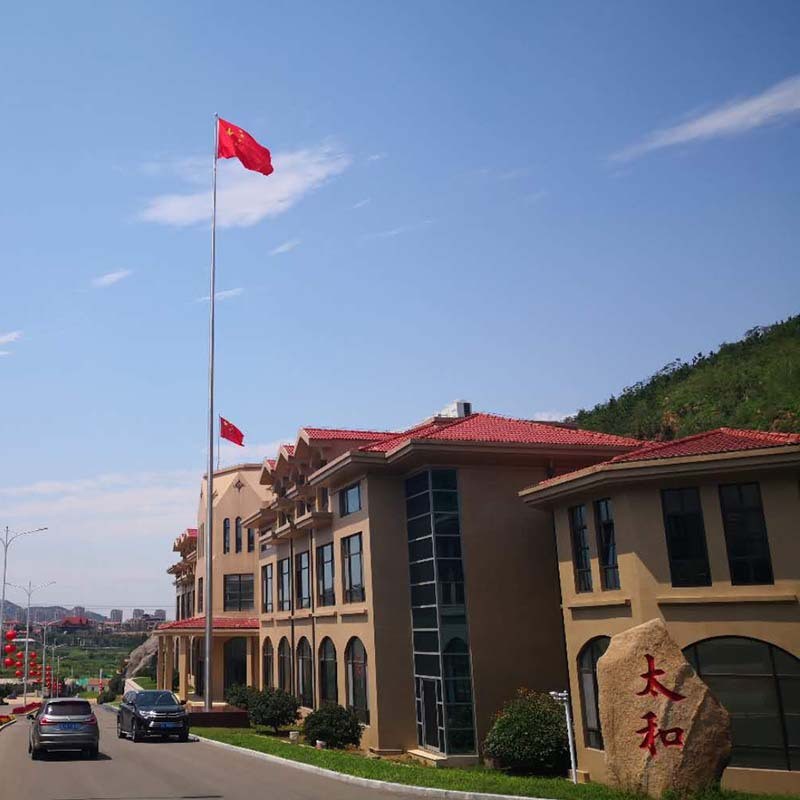 热销旗杆冲压不锈钢旗杆广告金属青岛厂崂山家加工锥形旗杆