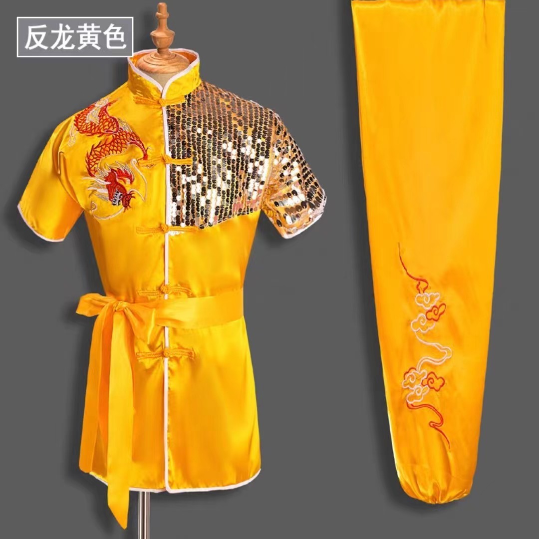 武术服装功夫武术中国风表演服表演服男武馆团队训练功服比赛服装