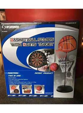 篮球架80307室内儿童娱乐移动可调节便携式可双面二合一篮球架