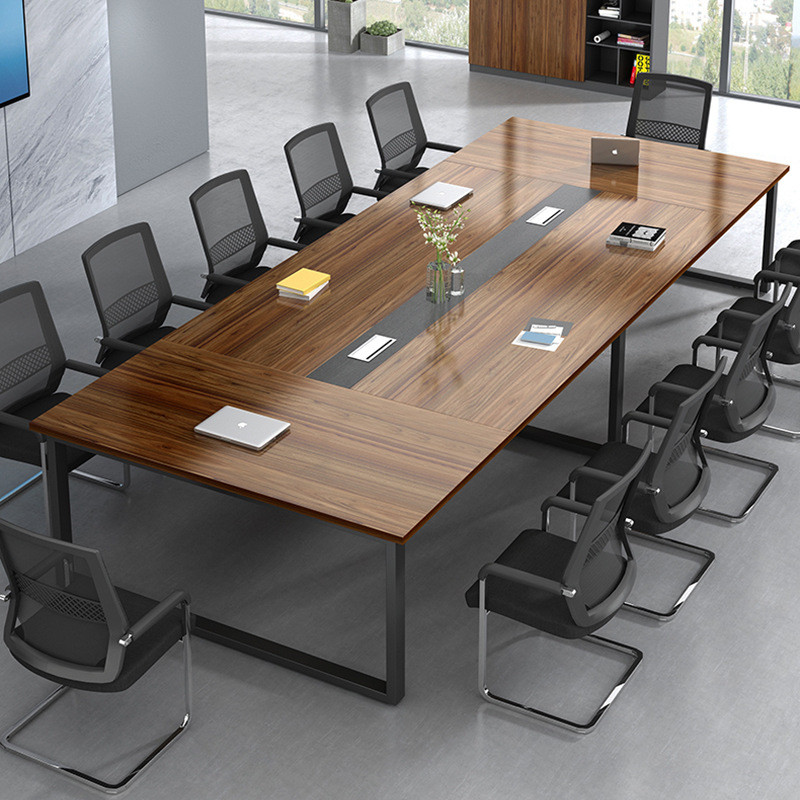 会议桌长桌简约现代简易办公桌子培训接待洽谈室长条钢架桌椅组合