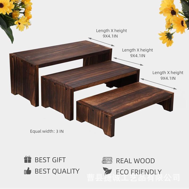 木质置物架简约储物多肉展示架置地式家居收纳架迷你盆栽小架