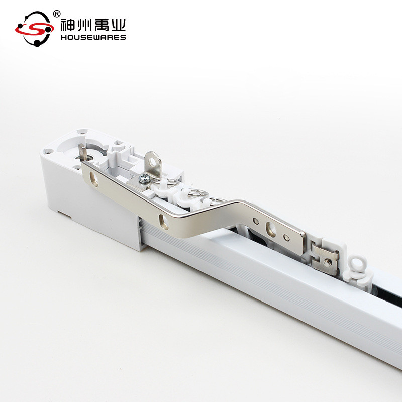 神州禹业自动智能窗帘轨道窗帘杆电动开合铝合金直轨滑轨含配件