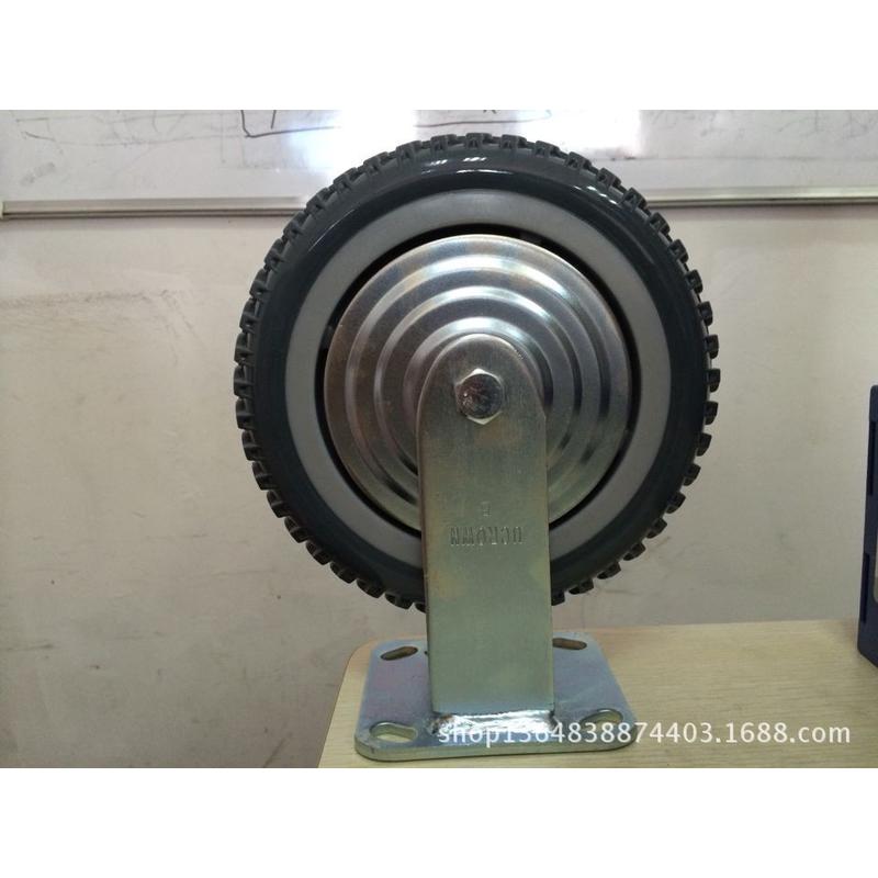 脚轮8寸重型聚氨脂推车轮万向轮优冠脚轮静音轮pu轮烽火厂家直销