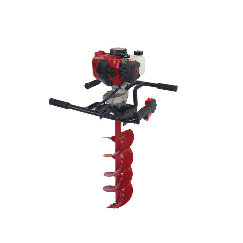 热销冰风冷二冲程62.7cc双人抬汽油地钻双人操作螺旋挖土机单缸钻