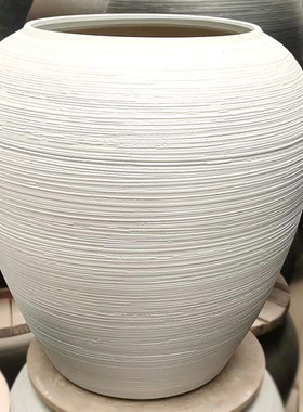 日式复古陶瓷台面花瓶大口径多肉花盆客厅装饰品简约粗陶禅意摆设