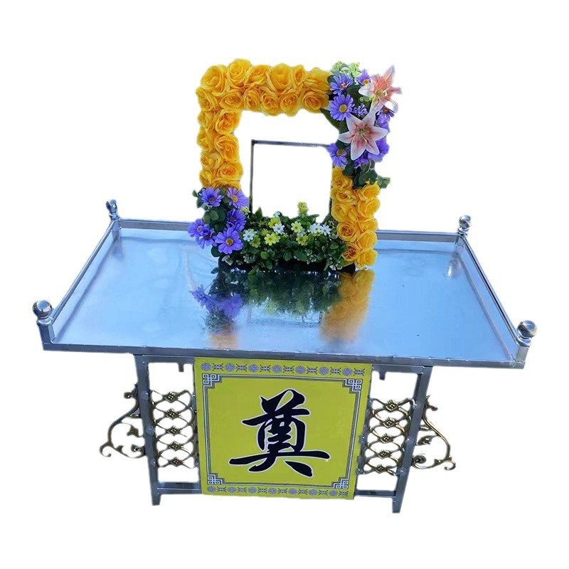 仿真花艺祭坛花冰棺围观花灵堂布置仿真殡仪馆白事殡葬花圈用品