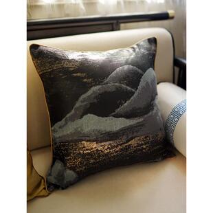 新中式轻奢靠包靠背套中式沙发抱枕可订枕靠垫床头餐桌腰枕座新品