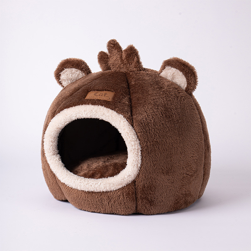 猴子猫咪用品宠物窝冬季保暖狗窝深度睡眠猫房子可拆洗猫窝封闭式