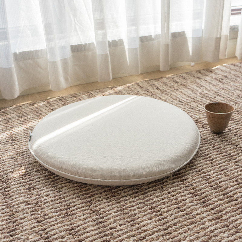 日式记忆棉圆形坐垫吧台垫榻榻米卡座简约中式纯色椅垫圆飘窗新款