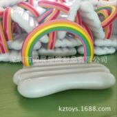 厂家现货4人pvc水上充气排云朵浮排彩虹浮床彩虹桥浮彩虹