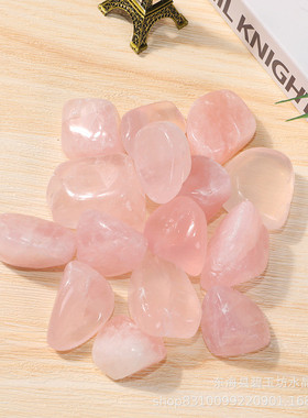 天然粉晶碎石 大颗粒 手碎石粉晶把玩 厂家供应批发