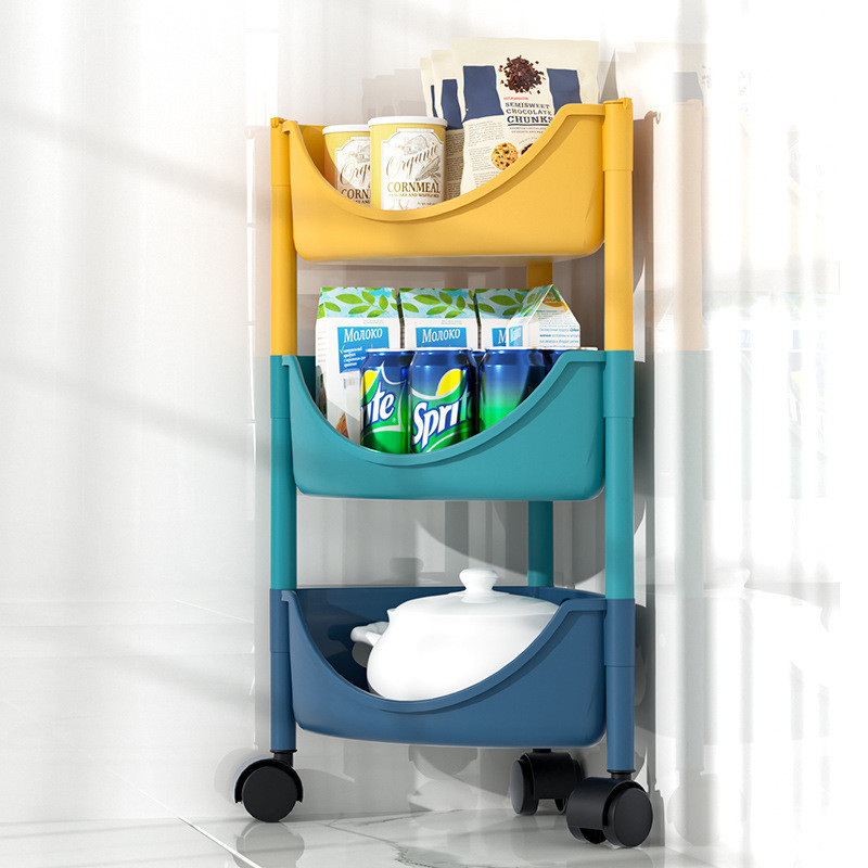 厨房置物架 落地多层水果蔬菜转角架子三角菜篮子玩具收纳架
