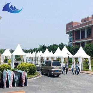 欧式尖顶接待帐篷户外活动摆摊小型遮阳帐篷3*3尖顶篷房组装篷房