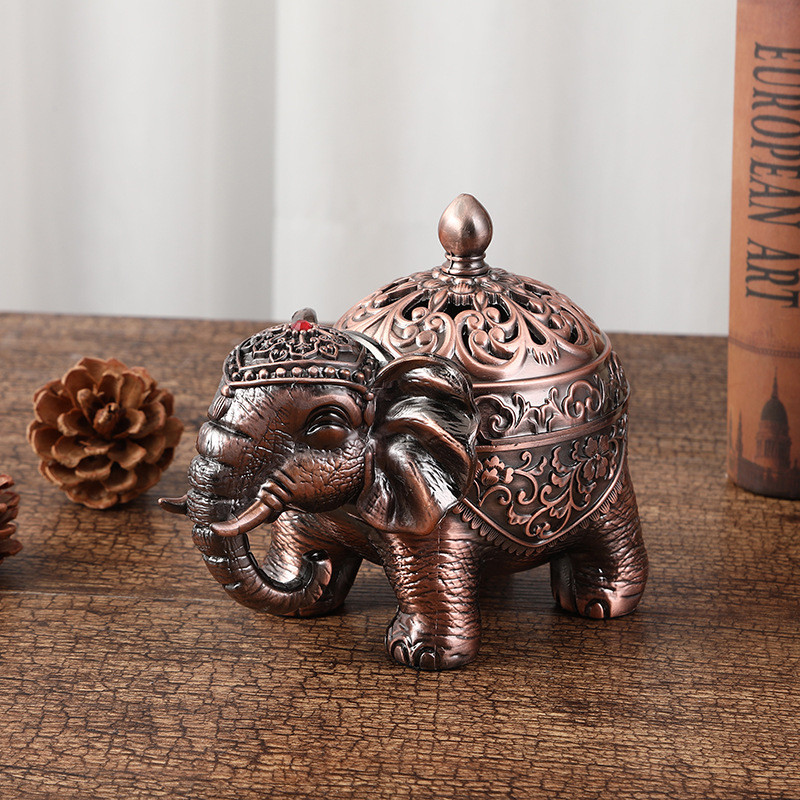 厂家新款欧式大象香炉高脚造型延伸香炉客厅餐桌摆件批发
