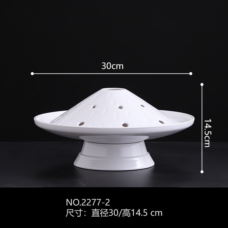 密胺干冰盘创意菜火山盘刺身鹅肠盘毛肚盘肥牛盘个性重庆火锅餐具