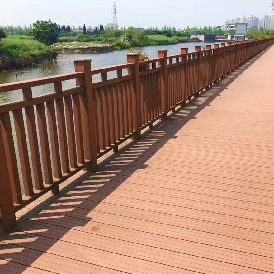 源头观景台工厂直销塑木栈道护栏围栏栅栏公园木塑木塑栏杆