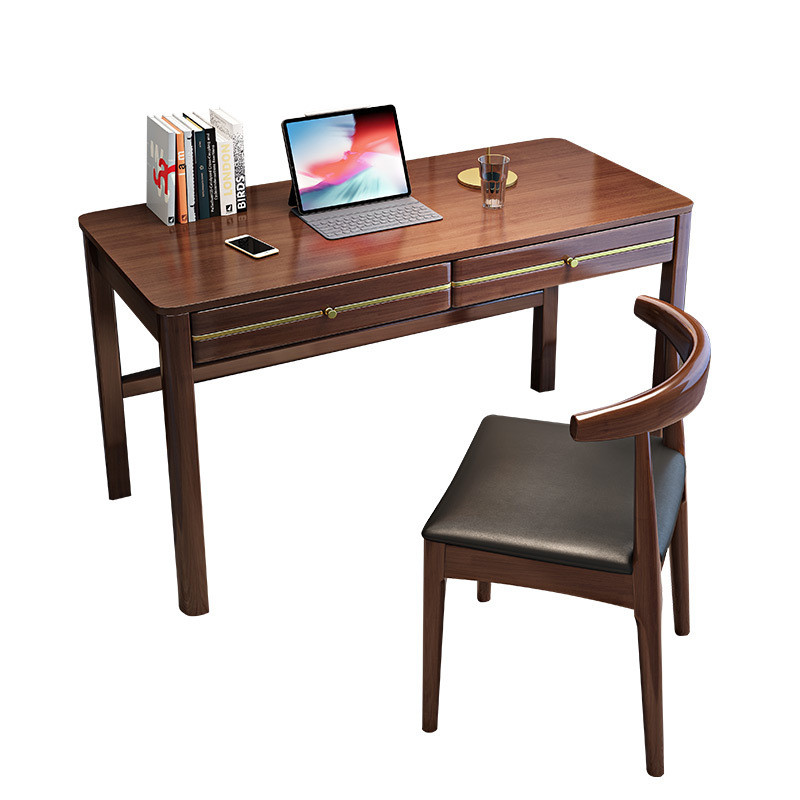 轻奢书桌现代简约全实木学生写字桌儿童学习桌家用卧室办公电脑桌