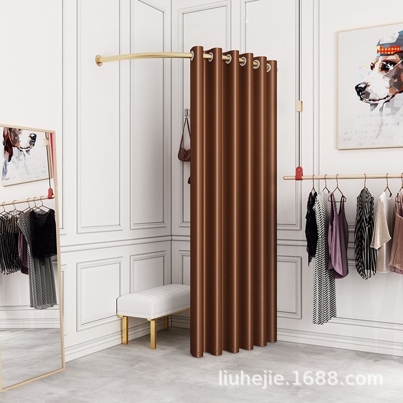 c型简易试衣间商场活动临时更衣室服装店换衣室落地可拆卸门帘架