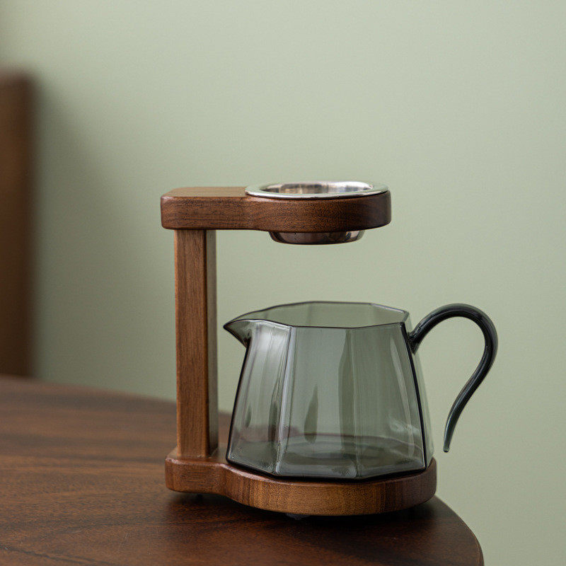 不锈钢茶漏木架隔滤茶器茶叶过滤网公道杯茶泡茶茶滤泡茶