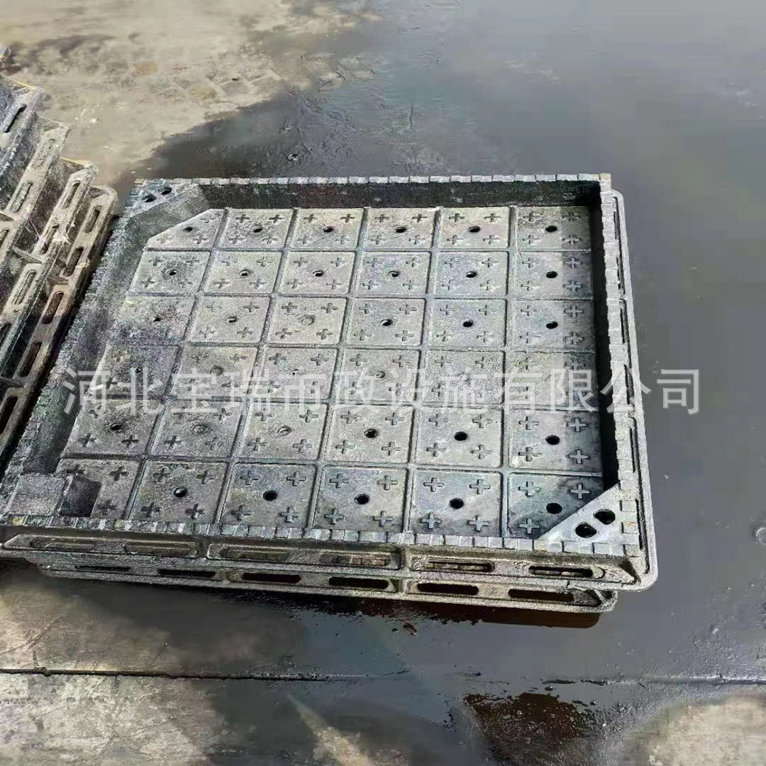 热销球墨铸铁凹重型沉式隐形井盖圆形铸铁装饰井盖球磨雨污井下70