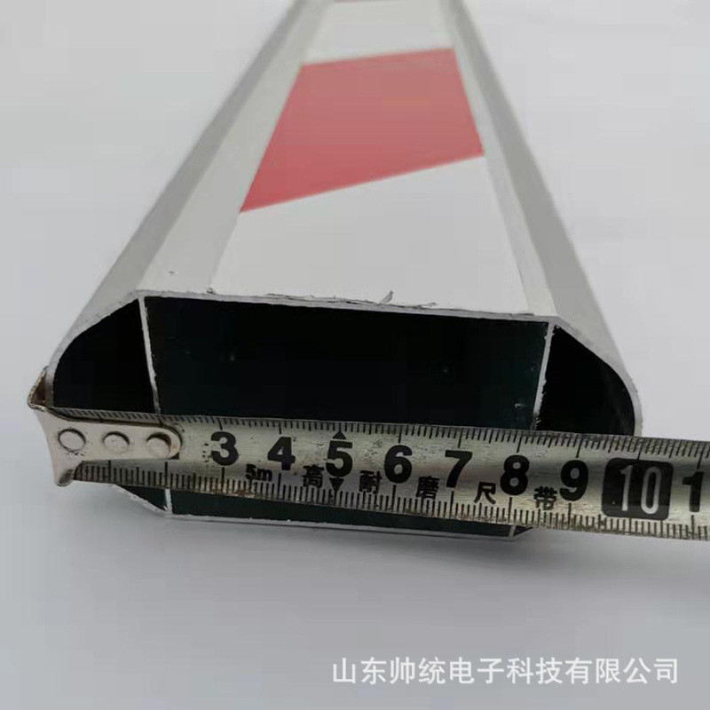 现货停车场锥100*45道闸杆银圆铝合金直杆小区起落栅栏杆门禁栏杆