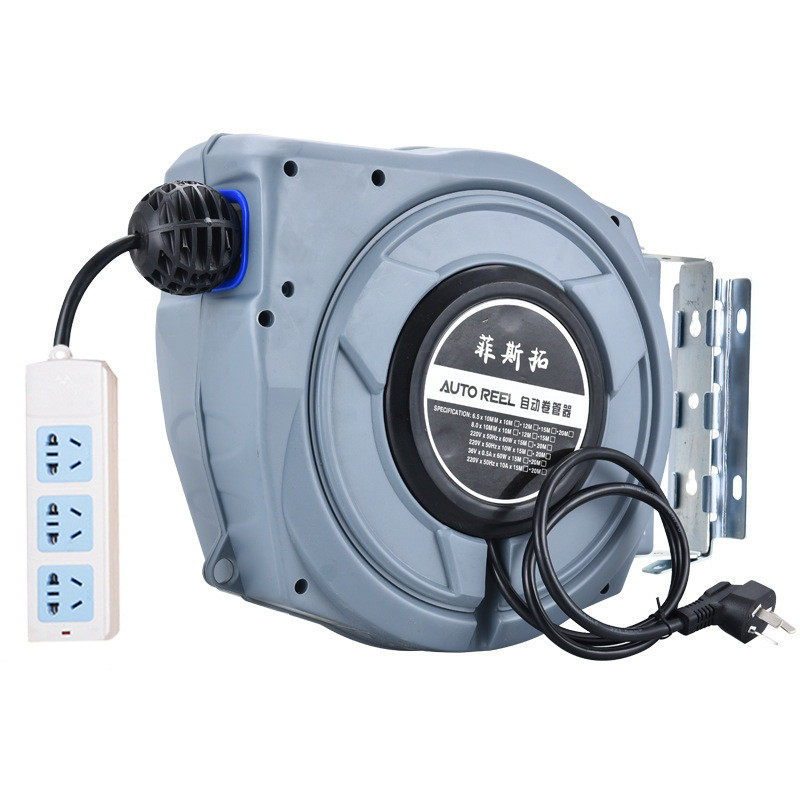 热销电鼓卷线器自动伸缩铜卷管器芯线悬挂式卷盘器国标电缆收线器