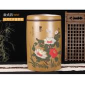 宜兴紫砂茶叶罐大号全手工普洱罐储茶缸醒茶茶陶瓷非盒茶叶桶装 饰