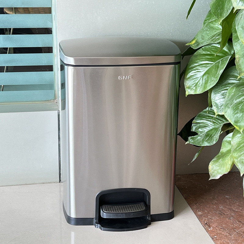 btv4新款有盖不锈钢垃圾桶40升方形大容量商用30l厨房客厅20lgnf
