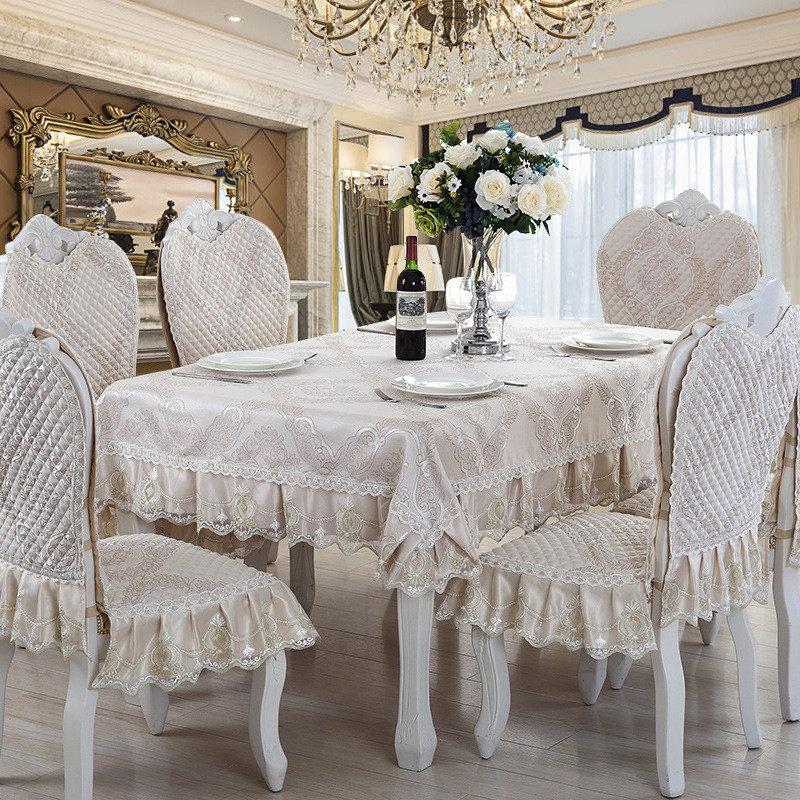 x6ro餐椅中欧式大款餐椅垫坐垫批发套餐桌布布艺椅套餐桌布圆桌布