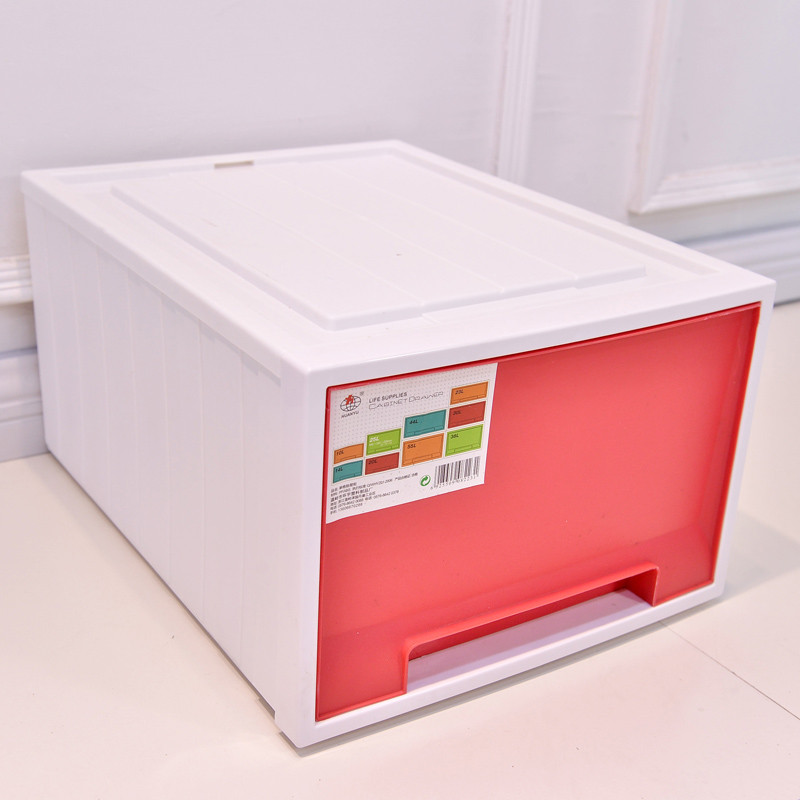 i6f9单层抽屉组合式收纳柜彩色塑料衣服储物盒学校教室收纳箱