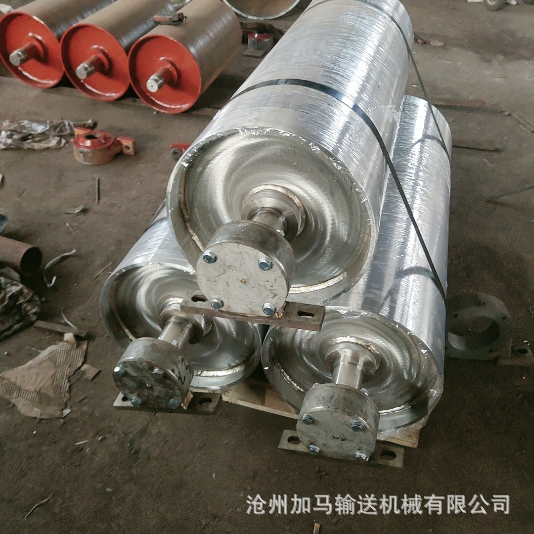 不锈钢滚筒流水线托辊传动带滚筒不锈钢链轮无动力滚筒