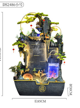 假山水幕墙流水屏风鱼缸循环水水景摆件客厅公司庭院玄关招财造景