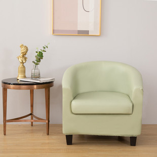 坐垫款俱乐部半圆形沙发套单人皮革椅子套全包美式卡座沙发罩