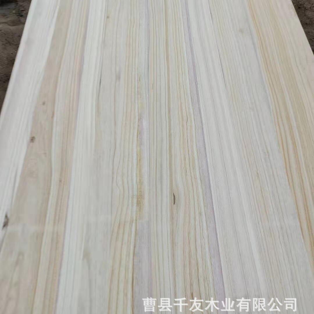 批发实木板材桐木直拼板桐面无结疤可碳化木材实木双木板片