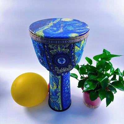 10.5英寸演奏红叶蓝叶非洲鼓免调音学习个性pvc轻便工厂部落练习