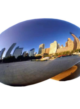 厂家镜面大型不锈钢雕塑园林广场室外景观抽象艺术户外狗狗摆件