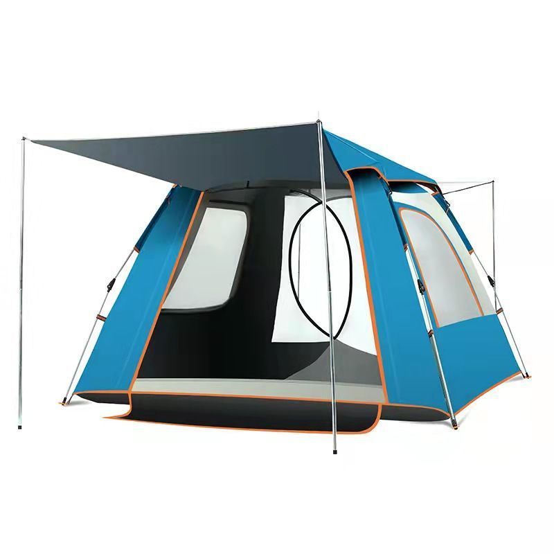 轻便沙滩帐篷公园户外野外野营家庭户外露营帐篷一室一厅大帐篷捷