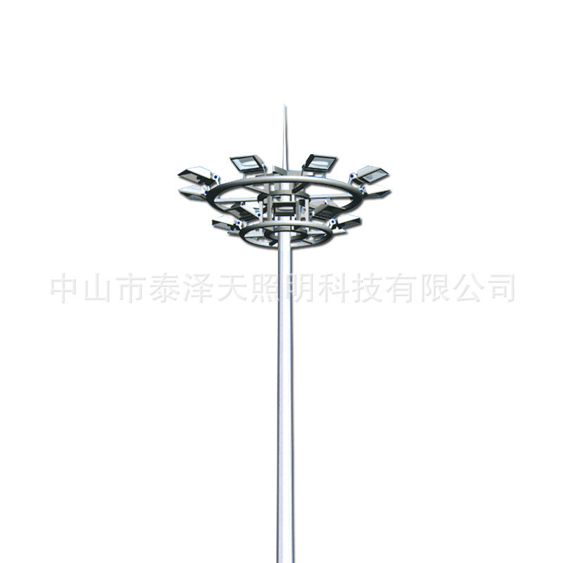 广场球场厂家直销足球场灯路灯定制20米25米30米爬梯升降高杆灯