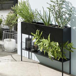 北欧户外花架置物架隔断双层大型植物绿植室外阳台落地式民宿架架