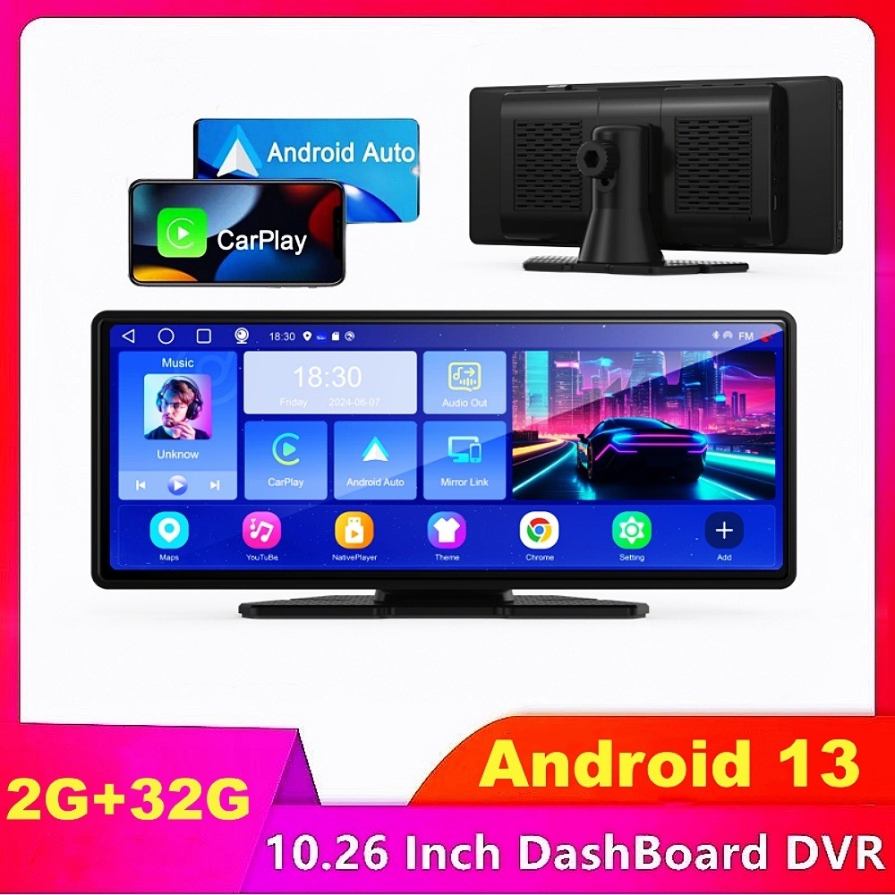 新款2+32GAndroid13跨境10.26寸中控台式carpaly/AndroidAuto