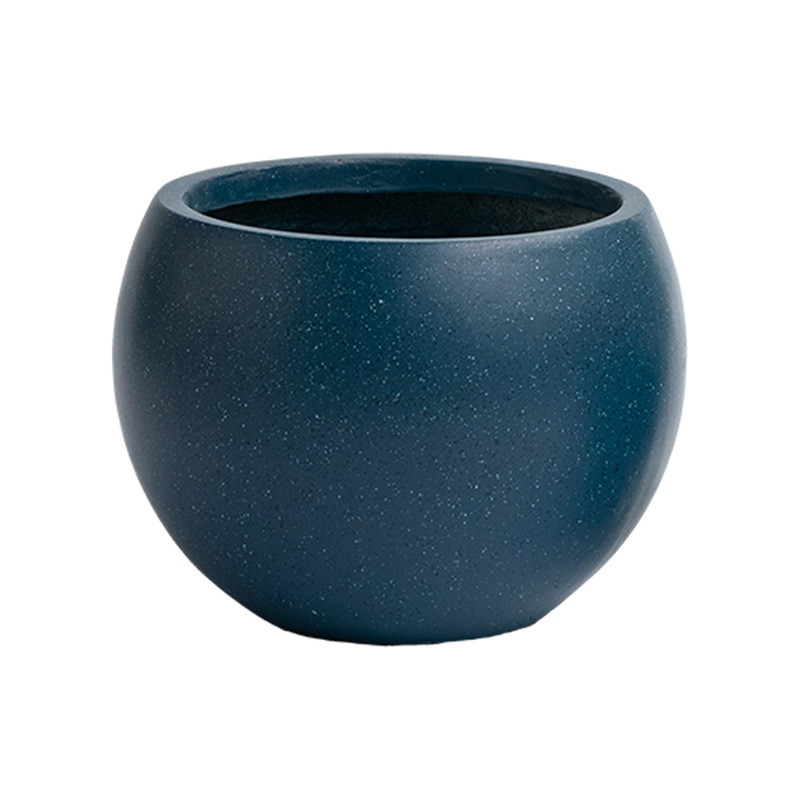 超级盆盆工厂北欧镁泥水泥落地大花盆极简圆球盆景型手工绿植